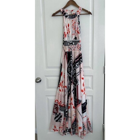 Abel the Label Gemini Backless Halter Maxi Dress Medium - Picture 9 of 9